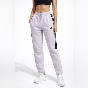 Adidas Tiro FL Lavender 3-Stripe Sweatpants Women’s Small Athleisure Joggers NWT